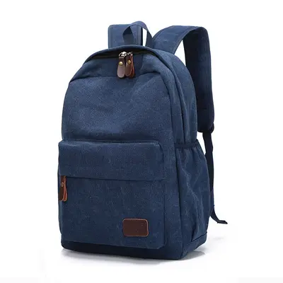 Canvas backpack, Japanese style, large capacity, durable, student
