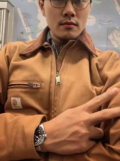 Kaha J01 Detroit tarzı kalın kanvas ceket, yıkamalı, retro dik yaka