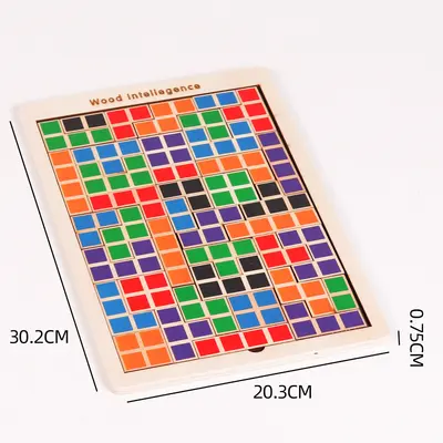 Tangram Tetris Bulmaca Çocuk Bulmaca Çeşitli Bulmaca Erken Eğitim Düşünme Eğitimi Ahşap Oyuncaklar Toptan - 12