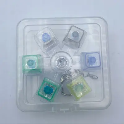 Light-up mechanical fidget keyboard with gyro stress-relief keys - 10
