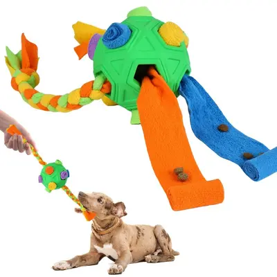 Zopf-Schnüffelball, interaktives Hundespielzeug zum Verstecken von Futter