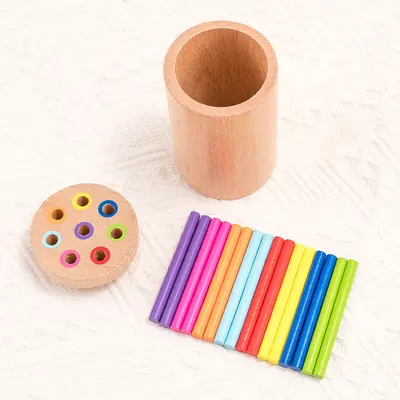 Çocuklar için 1-3 yaş renk ve şekil eşleştirme eğitici Montessori oyuncağı - 11