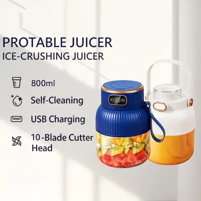 Portable large capacity electric juicer with ice crusher - 2