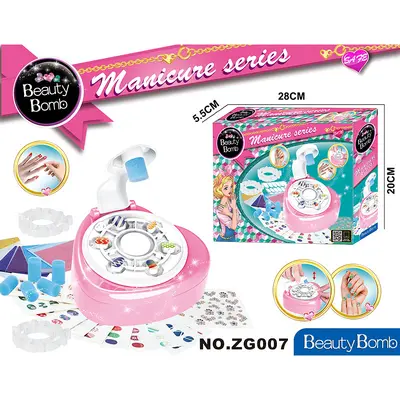 Cross-border Children's Cosmetics Set Vanity Beauty Nail Station Pretend Play DIY Toy Gift Box Wholesale Custom - 13