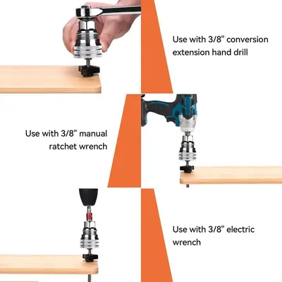 Electric Wrench Socket Adapter for 3/8-3/4" Drive, 10-19 mm