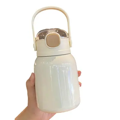 316 Paslanmaz Çelik Çocuk Termos Bardağı Pipetli 600 ml - 5