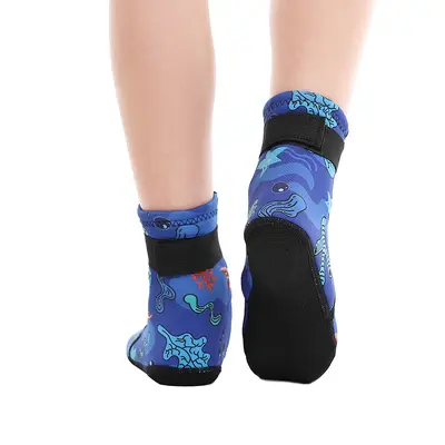 New children's diving socks camouflage swimming diving beach socks non-slip scratch-resistant warm baby water shoes