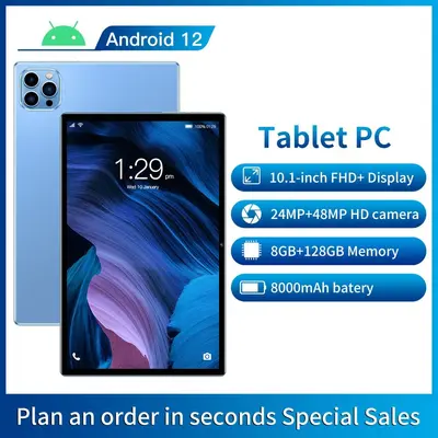 10.1 inç tablet bilgisayar, çift SIM kartlı, 5G tam şebeke destekli, akıllı öğrenme tableti, SIM kartlı, dış ticarete özel.