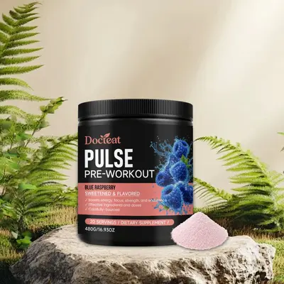 DOCTEAT Pre-Workout Energy Powder, Gentle Multi-Ingredient Daily Supplement