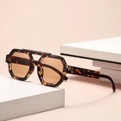 Polygon-Herren-Sonnenbrille, UV-Schutz, Vollrand - 4