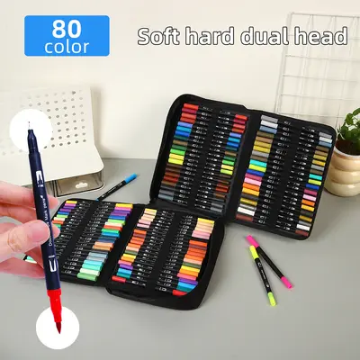 Dual-head marker pen set, water-compatible blendable - 10
