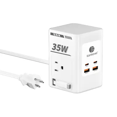 美规立式多功能充电站插座 跨境热销 多口 USB 快充阻燃插排