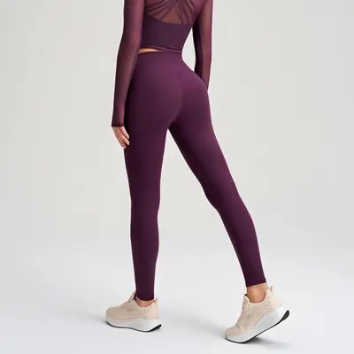 Women's High-Waisted Seamless Yoga Pants, Cloud-Feel, Peach Hip Lift - 4