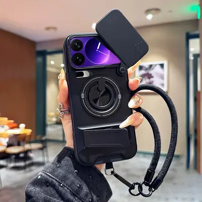 iPhone 18 Pro Max Case with Sliding Camera Cover and Ring Holder - 10