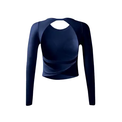 Women's Yoga Set with Bra Pads, Long-Sleeve Top and Pilates Pants - 11