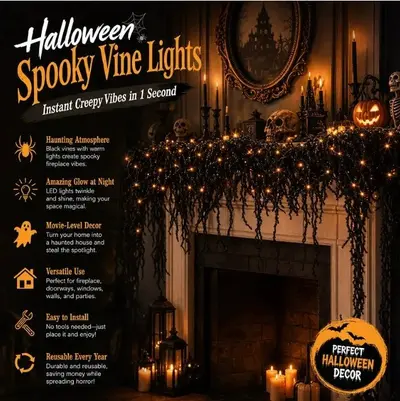 Halloween Fireplace Decor Set