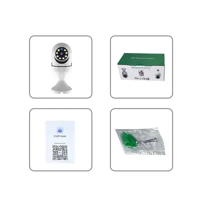 Panoramik E27 Ampul Kamera Kablosuz WIFI Ampul A7 Kamera 360 Derece Gece Görüş A6 Popüler Ampul - 7