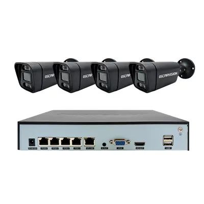 3 megapixel POE surveillance camera set, night vision