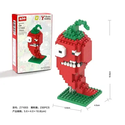 Plants vs. Zombies Bausteine-Set mit fleischfressender Pflanze und Zombie-Figur - 6