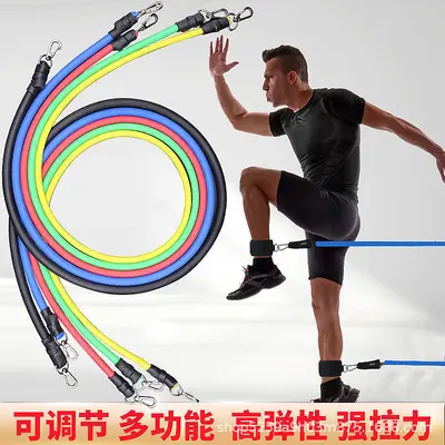 TPE Resistance Band Set 11 Pieces for Home Fitness - 4