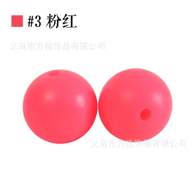 Silicone Candy-Colour Round Beads for DIY and Baby Teether Jewellery