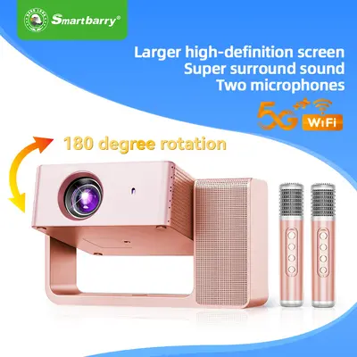 Cross-border New Product HT30 Home HD Projector Dual Karaoke Machine Portable Home Mobile Phone Projector Factory