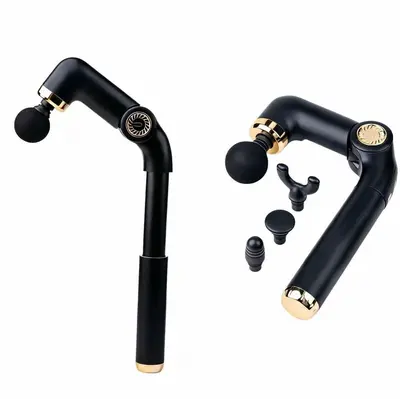 Long-Handle Telescopic Curved-Hook Fascia Gun for Neck and Back Massage - 8