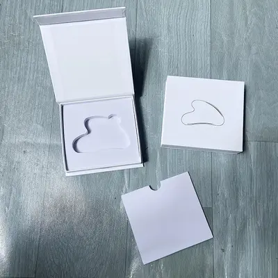 Jade stone roller scraping board box facial eye beauty scraping board paper box with lid magnetic packaging box - 11