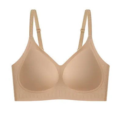 Women's Seamless Bra, Open-Back Design, Push-Up for Small Chests