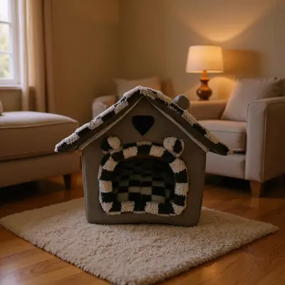 Kedi ve köpek evi yuvası, kışın sıcak tutan, küçük boyutlu köpekler ve kediler, dört mevsim için evrensel, çıkarılabilir ve yıkanabilir köpek evi, kedi yuvası yatağı, evcil hayvan malzemeleri - 8