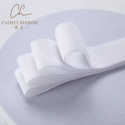 Siyah Beyaz Örme Elastik Lastik Şerit, 0,3 cm-20 cm Dikiş Malzemesi - 3