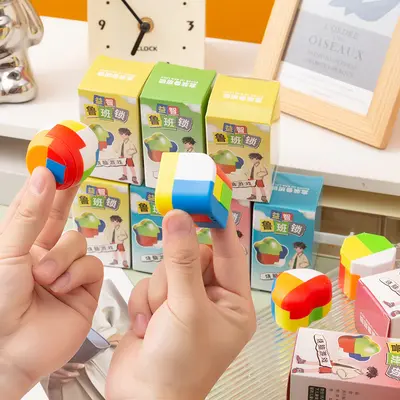 Luban Lock and Kongming Lock Plastic Box Set, Children's Puzzle Toy - 3