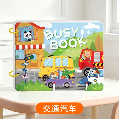 Quiet book with DIY stickers for early learning and logic development - 8