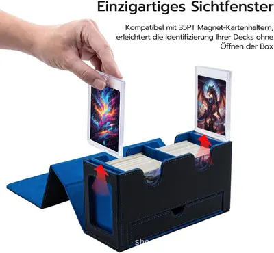 Double-Layer Magnetic Card Box with Window for MTG and TCG Cards - 7