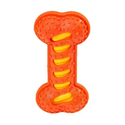 Çift katlı dayanıklı sesli köpek kemik oyuncağı, diş temizleme çubuğu - 8