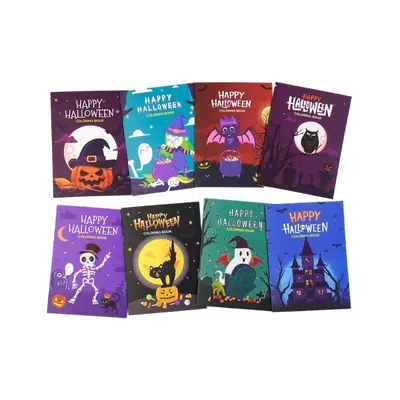 Children's Coloring Book Set, 8 Books, Halloween Theme - 6