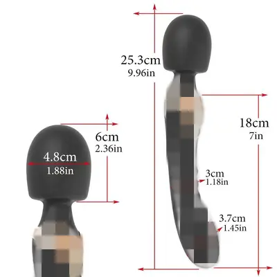 USB Rechargeable Dual-Motor Dual-Head Portable Massage Wand