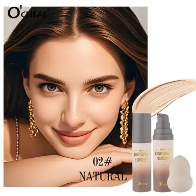 OCHEAL liquid foundation, natural flawless with sponge - 7