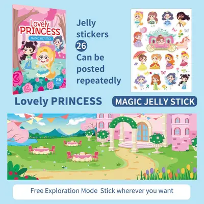 Children's Scene-Based Quiet Jelly Sticker Book and Puzzle - 10