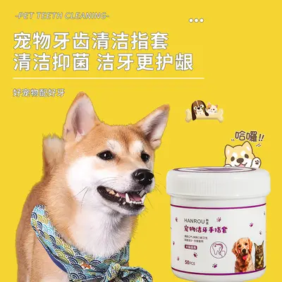 Pet dental cleaning finger pads