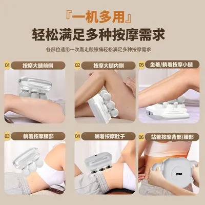 Six-Head Fascia Massage Gun, High-Frequency Deep Tissue Muscle Relaxation Massager - 3