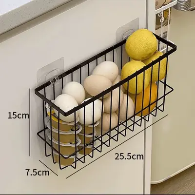 Refrigerator Magnetic Storage Rack Side Organizer No-Drill Wall-Mounted Plastic Wrap Bag Tissue Paper Spice Storage