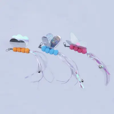 Cat Wand Replacement Heads, Butterfly and Mouse with Feathers - 3