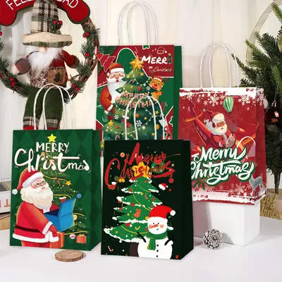 New Year Kraft Paper Gift Bag, Surprise Gift Packet