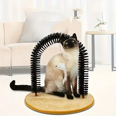 Purrfect Arch Cat Grooming Brush Self-Grooming Rubbing Device Cat Scratch Toy Pet Supplies Dog Arch Thick Sturdy