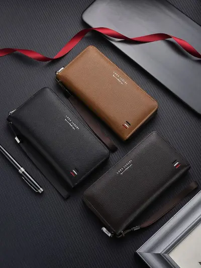 Long Men's Wallet with Multiple Card Slots and Large Capacity - 5