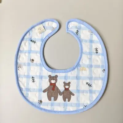Baby Cotton Gauze Bib, Ultra-Thin, Waterproof, Quick-Dry, for Summer