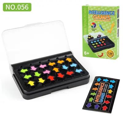 Puzzle Bead Brain Logic Training Board Game, Pocket Size Educational Toy - 8