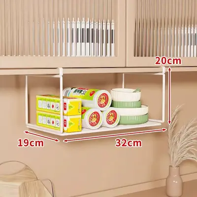 Kitchen wall-mounted storage rack, multi-function cabinet shelf system - 8