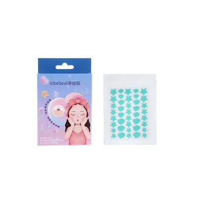 Hydrocolloid Acne Patch with Cartoon Star Design and Essential Oil - 10